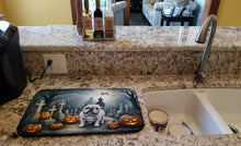 Load image into Gallery viewer, English Bulldog Spooky Halloween Dish Drying Mat