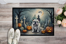 Load image into Gallery viewer, English Bulldog Spooky Halloween Doormat -  18x27 Decorative Floor Mat – Indoor/Outdoor Rug