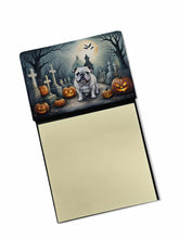 Load image into Gallery viewer, English Bulldog Spooky Halloween Sticky Note Holder- Refiilable Desk Accessory Note Pad