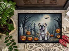 Load image into Gallery viewer, English Bulldog Spooky Halloween Doormat -  18x27 Decorative Floor Mat – Indoor/Outdoor Rug