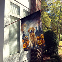Load image into Gallery viewer, Golden Retriever Spooky Halloween House Flag
