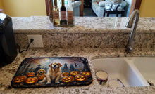 Load image into Gallery viewer, Golden Retriever Spooky Halloween Dish Drying Mat