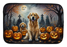 Load image into Gallery viewer, Golden Retriever Spooky Halloween Dish Drying Mat