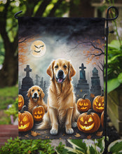Load image into Gallery viewer, Golden Retriever Spooky Halloween Garden Flag – Dog in Cemetery Scene