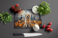 Load image into Gallery viewer, Golden Retriever Spooky Halloween Glass Cutting Boards – Durable, Decorative Kitchen Art Large