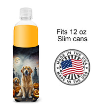 Load image into Gallery viewer, Golden Retriever Spooky Halloween Slim Can Huggers – Fun, Functional Drink Coolers for Every Occasion