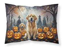 Load image into Gallery viewer, Golden Retriever Spooky Halloween Fabric Standard Pillowcase – Artistic Decorative Front, White Back