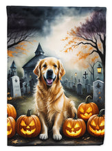 Load image into Gallery viewer, Golden Retriever Spooky Halloween House Flag