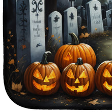 Load image into Gallery viewer, Golden Retriever Spooky Halloween Dish Drying Mat
