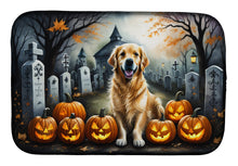 Load image into Gallery viewer, Golden Retriever Spooky Halloween Dish Drying Mat