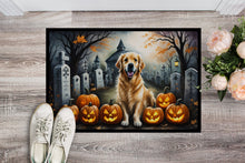 Load image into Gallery viewer, Golden Retriever Spooky Halloween Doormat -  18x27 Decorative Floor Mat – Indoor/Outdoor Rug