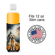 Load image into Gallery viewer, Golden Retriever Spooky Halloween Slim Can Huggers – Fun, Functional Drink Coolers for Every Occasion