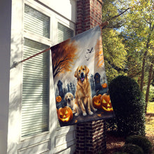 Load image into Gallery viewer, Golden Retriever Spooky Halloween House Flag