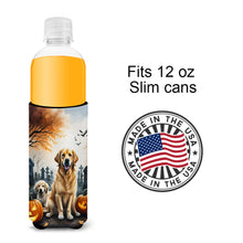 Load image into Gallery viewer, Golden Retriever Spooky Halloween Slim Can Huggers – Fun, Functional Drink Coolers for Every Occasion