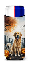 Load image into Gallery viewer, Golden Retriever Spooky Halloween Slim Can Huggers – Fun, Functional Drink Coolers for Every Occasion