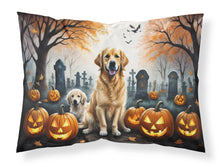 Load image into Gallery viewer, Golden Retriever Spooky Halloween Fabric Standard Pillowcase – Artistic Decorative Front, White Back