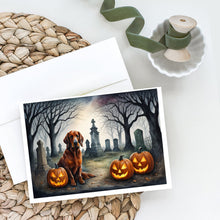 Load image into Gallery viewer, Irish Setter Spooky Halloween Greeting Cards -  Blank Note Cards – 8-Pack of Artist-Designed Cards with Envelopes