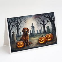 Load image into Gallery viewer, Irish Setter Spooky Halloween Greeting Cards -  Blank Note Cards – 8-Pack of Artist-Designed Cards with Envelopes