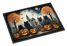 Load image into Gallery viewer, Keeshond Spooky Halloween Doormat -  18x27 Decorative Floor Mat – Indoor/Outdoor Rug