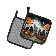 Load image into Gallery viewer, Keeshond Spooky Halloween Pot Holders - Set of 2 Decorative Kitchen Helpers | Made in the USA