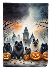 Load image into Gallery viewer, Keeshond Spooky Halloween House Flag