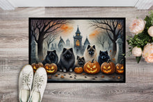 Load image into Gallery viewer, Keeshond Spooky Halloween Doormat - 24x36 Decorative Floor Mat – Indoor/Outdoor Rug with Artistic Flair