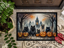 Load image into Gallery viewer, Keeshond Spooky Halloween Doormat -  18x27 Decorative Floor Mat – Indoor/Outdoor Rug