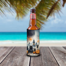 Load image into Gallery viewer, Keeshond Spooky Halloween Slim Can Huggers – Fun, Functional Drink Coolers for Every Occasion