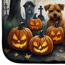 Load image into Gallery viewer, Norfolk Terrier Spooky Halloween Dish Drying Mat