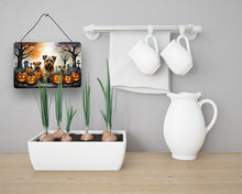 Load image into Gallery viewer, Norfolk Terrier Spooky Halloween Wall or Door Hanging Prints