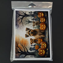 Load image into Gallery viewer, Norfolk Terrier Spooky Halloween Greeting Cards -  Blank Note Cards – 8-Pack of Artist-Designed Cards with Envelopes