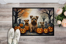 Load image into Gallery viewer, Norfolk Terrier Spooky Halloween Doormat - 24x36 Decorative Floor Mat – Indoor/Outdoor Rug with Artistic Flair