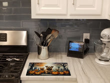 Load image into Gallery viewer, Norfolk Terrier Spooky Halloween Glass Cutting Boards – Durable, Decorative Kitchen Art Large
