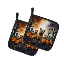 Load image into Gallery viewer, Norfolk Terrier Spooky Halloween Pot Holders - Set of 2 Decorative Kitchen Helpers | Made in the USA