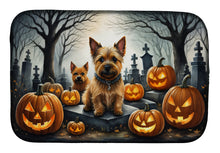 Load image into Gallery viewer, Norwich Terrier Spooky Halloween Dish Drying Mat