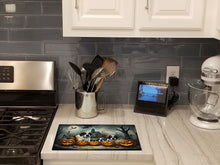 Load image into Gallery viewer, Saint Bernard Spooky Halloween Glass Cutting Boards – Durable, Decorative Kitchen Art Large