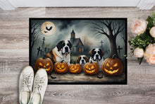 Load image into Gallery viewer, Saint Bernard Spooky Halloween Doormat -  18x27 Decorative Floor Mat – Indoor/Outdoor Rug