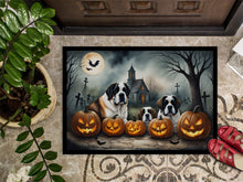Load image into Gallery viewer, Saint Bernard Spooky Halloween Doormat -  18x27 Decorative Floor Mat – Indoor/Outdoor Rug
