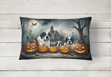 Load image into Gallery viewer, Saint Bernard Spooky Halloween Fabric Decorative Pillow