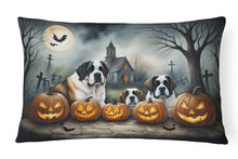 Load image into Gallery viewer, Saint Bernard Spooky Halloween Fabric Decorative Pillow