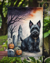 Load image into Gallery viewer, Scottish Terrier Spooky Halloween Garden Flag – Dog in Cemetery Scene