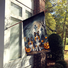 Load image into Gallery viewer, Sheltie Spooky Halloween House Flag