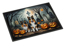 Load image into Gallery viewer, Sheltie Spooky Halloween Doormat -  18x27 Decorative Floor Mat – Indoor/Outdoor Rug