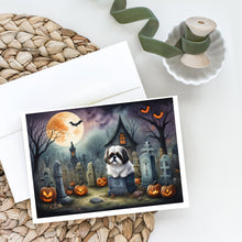 Load image into Gallery viewer, Shih Tzu Spooky Halloween Greeting Cards -  Blank Note Cards – 8-Pack of Artist-Designed Cards with Envelopes