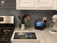 Load image into Gallery viewer, Shih Tzu Spooky Halloween Glass Cutting Boards – Durable, Decorative Kitchen Art Large