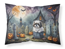 Load image into Gallery viewer, Shih Tzu Spooky Halloween Fabric Standard Pillowcase – Artistic Decorative Front, White Back