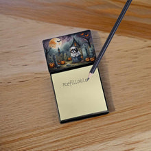 Load image into Gallery viewer, Shih Tzu Spooky Halloween Sticky Note Holder- Refiilable Desk Accessory Note Pad