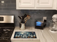 Load image into Gallery viewer, Siberian Husky Spooky Halloween Glass Cutting Boards – Durable, Decorative Kitchen Art Large