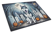 Load image into Gallery viewer, Siberian Husky Spooky Halloween Glass Cutting Boards – Durable, Decorative Kitchen Art Large