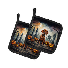 Load image into Gallery viewer, Vizsla Spooky Halloween Pot Holders - Set of 2 Decorative Kitchen Helpers | Made in the USA